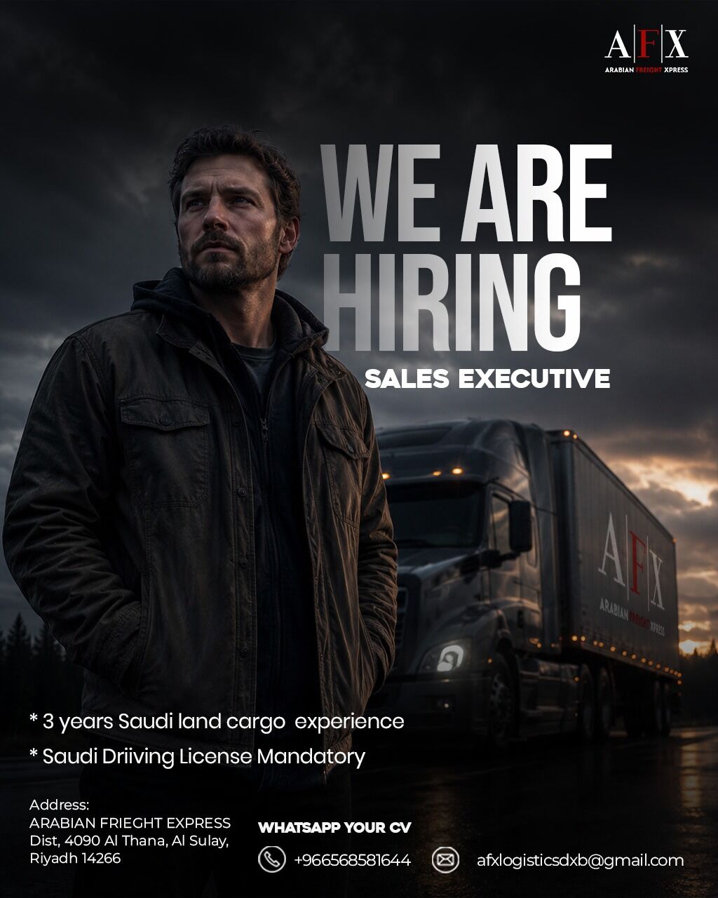 Riyadh, Jobs, Logistic Sales Executive