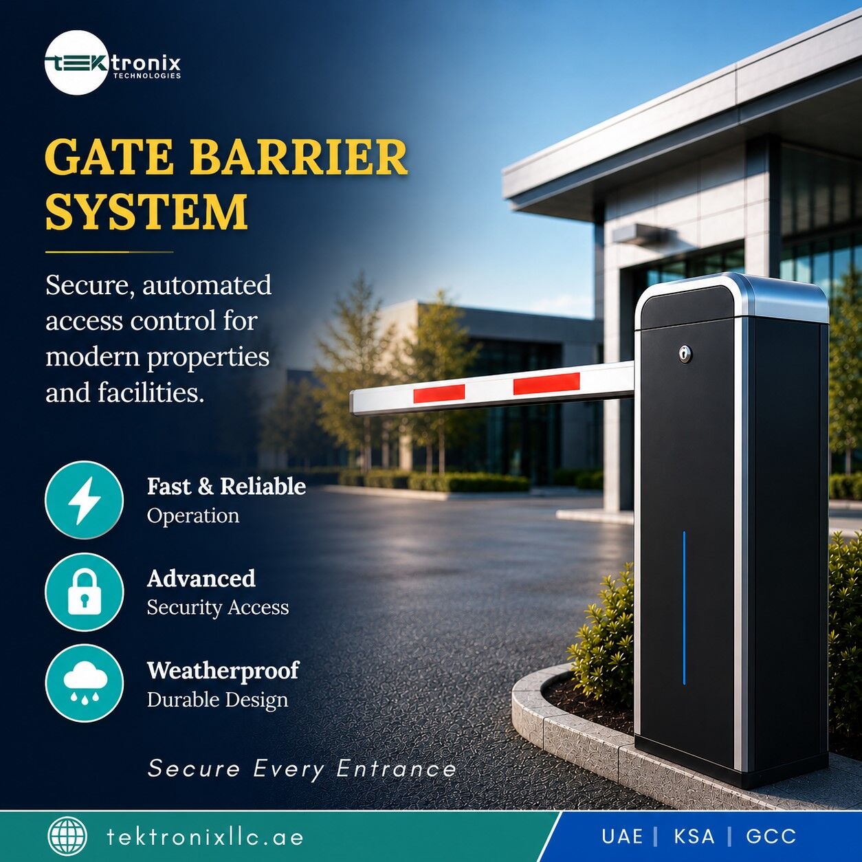 Dubai, Technical, Gate Barrier System For Modern Access Management In The UAE