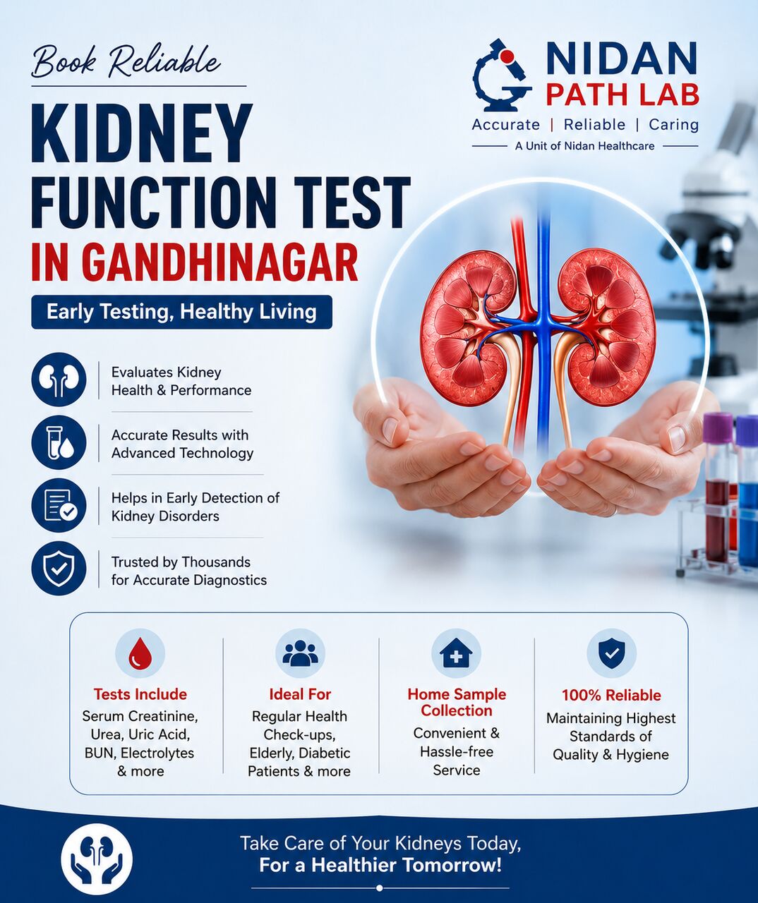 Ahmedabad, Health, Book Reliable Kidney Function Test In Gandhinagar - Nidan Path Lab