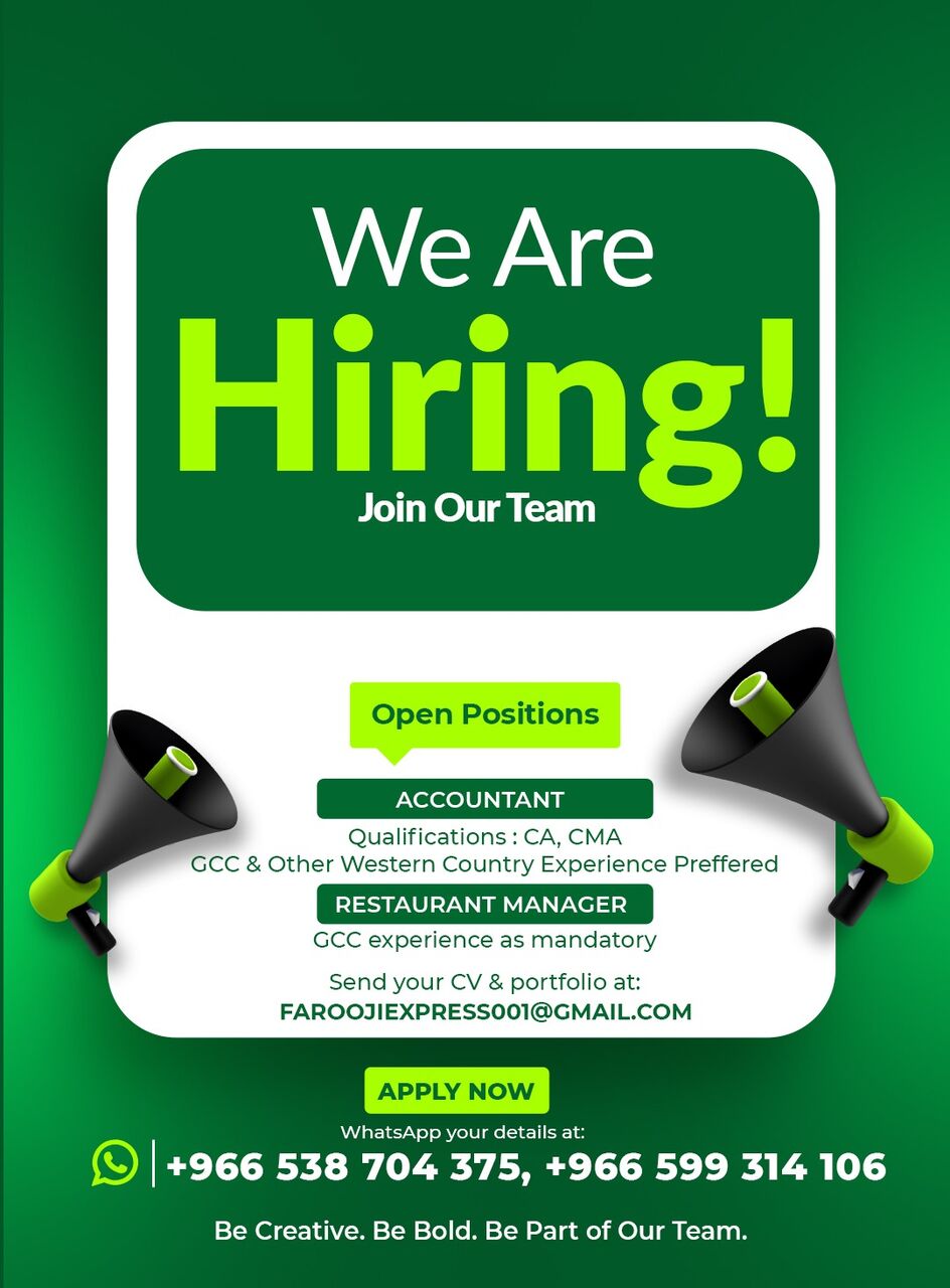 Jeddah, Jobs, ACCOUNTANT / RESTAURANT MANAGER