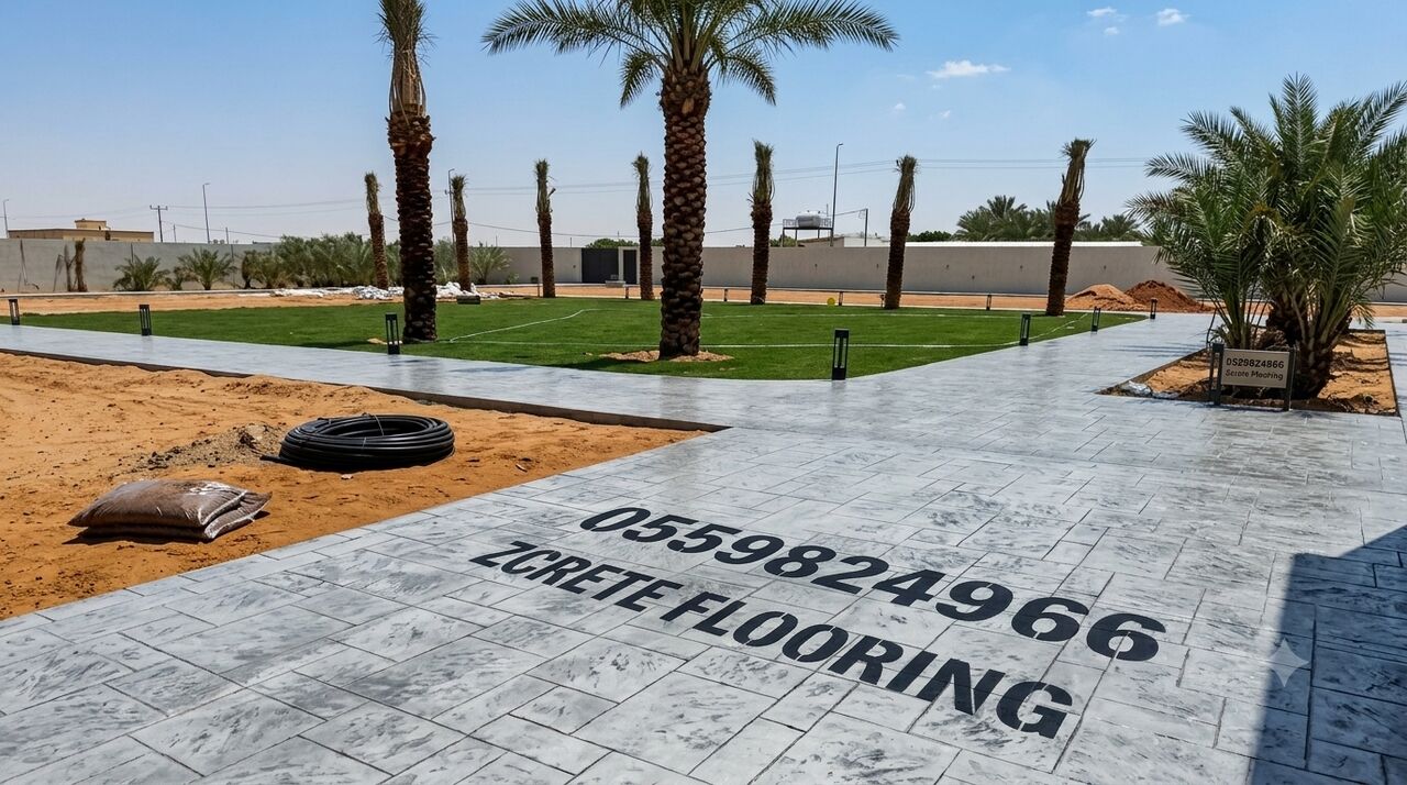 Khobar, Construction, صبة مروحة تنعيم الخرسانة المطبوعة