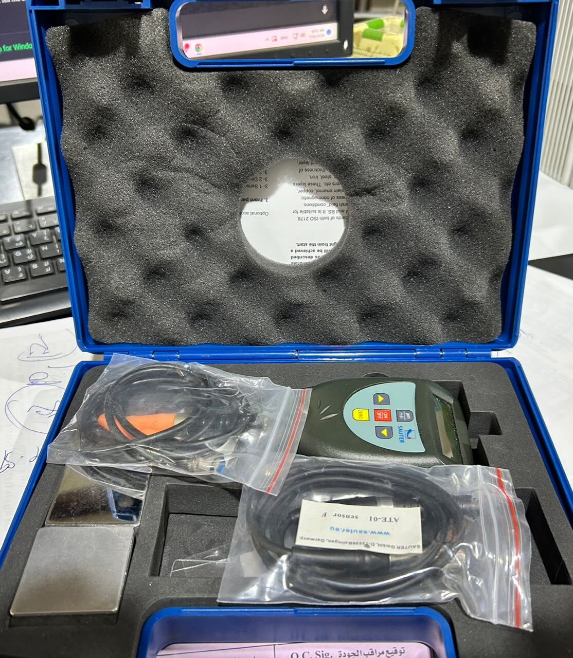 New Industrial City, Tools, SAR 1000,  Professional German Coating Thickness Gauge - Sauter TE 1250-0.1FN (Complete Kit)