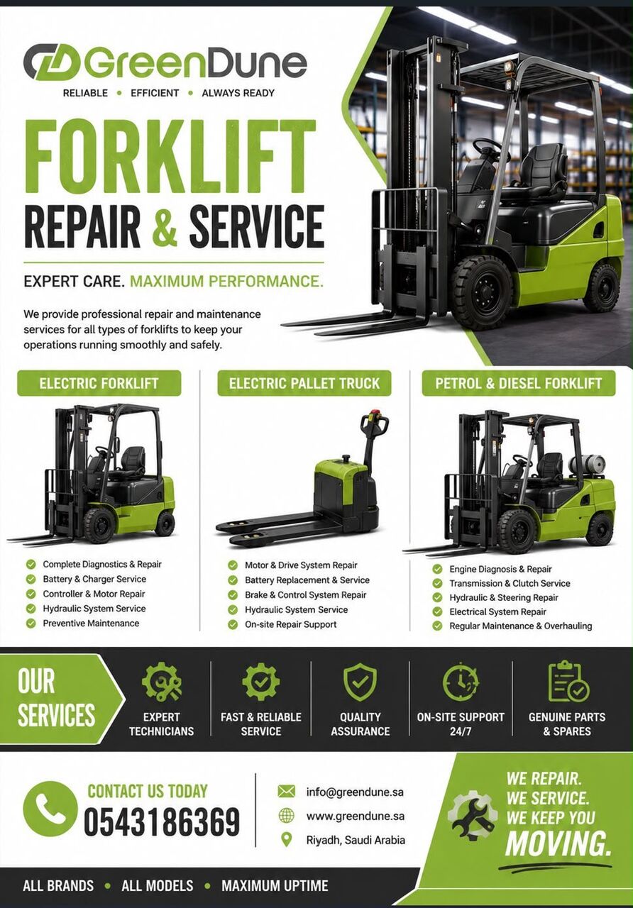 Riyadh, Automotive, Forklift Repair , Manual Hand Pallet Jack  Repair , Electric Forklift Repair , Ele
