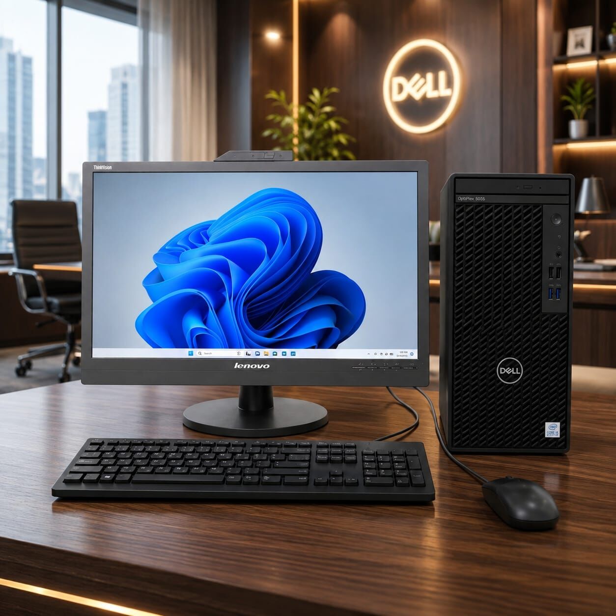 Manama, Computers, BHD 138,  DELL Core I5 10th Gen PC 16GB Ram SSD 256GB With 22" FHD Monitor Built-in Camera, Speaker