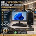 BHD 138,  DELL Core I5 10th Gen PC 16GB Ram SSD 256GB With 22