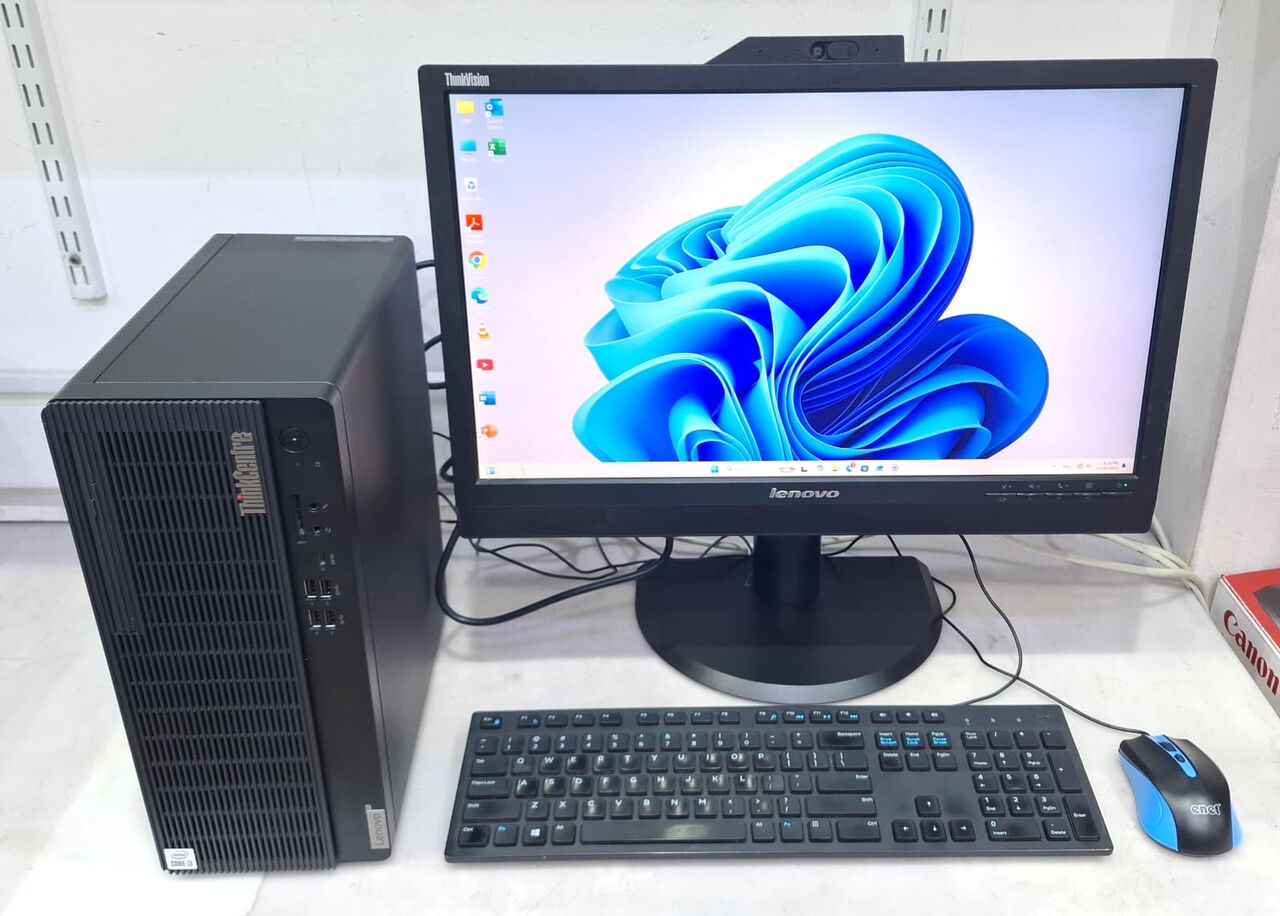 Muharraq, Computers, BHD 88,  LENOVO 10th Generation Core I3 Computer Set Lenovo 22" Monitor + 8GB DDR4 RAM Ready Win 11