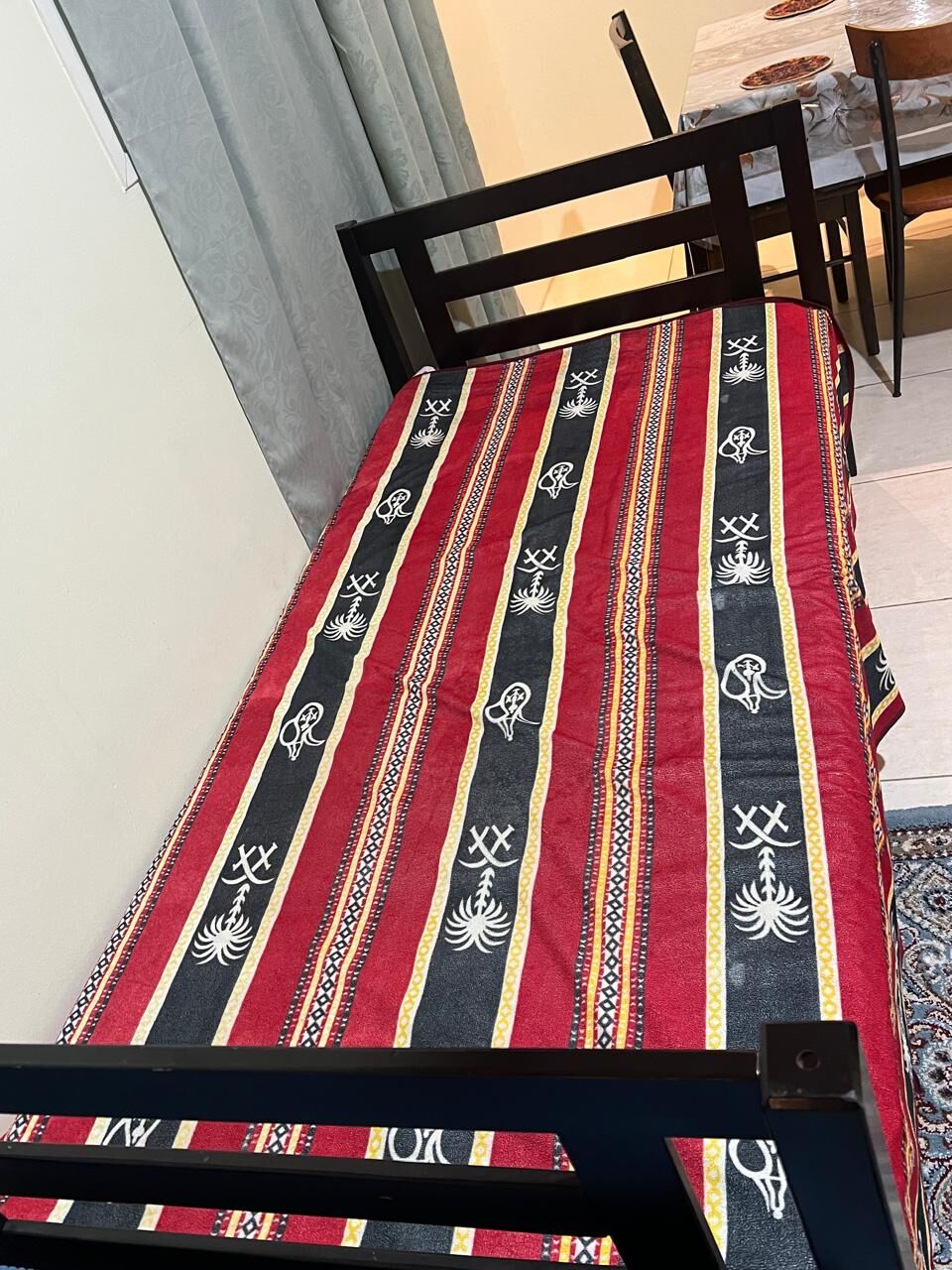 Khobar, Furniture, SAR 230,  Single Wooden Bed With Mattress &ndash; Excellent Condition