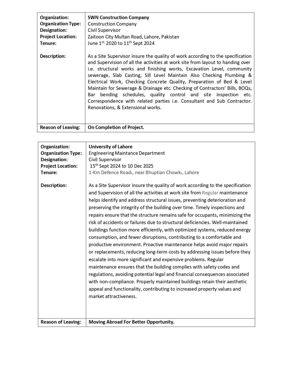 Riyadh, Job Seekers, Civil Supervisor