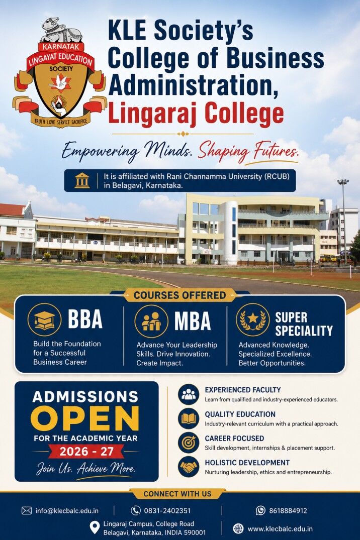 Bangalore, Education, Eligibility | Bba Colleges In Karnataka | KLE BBA