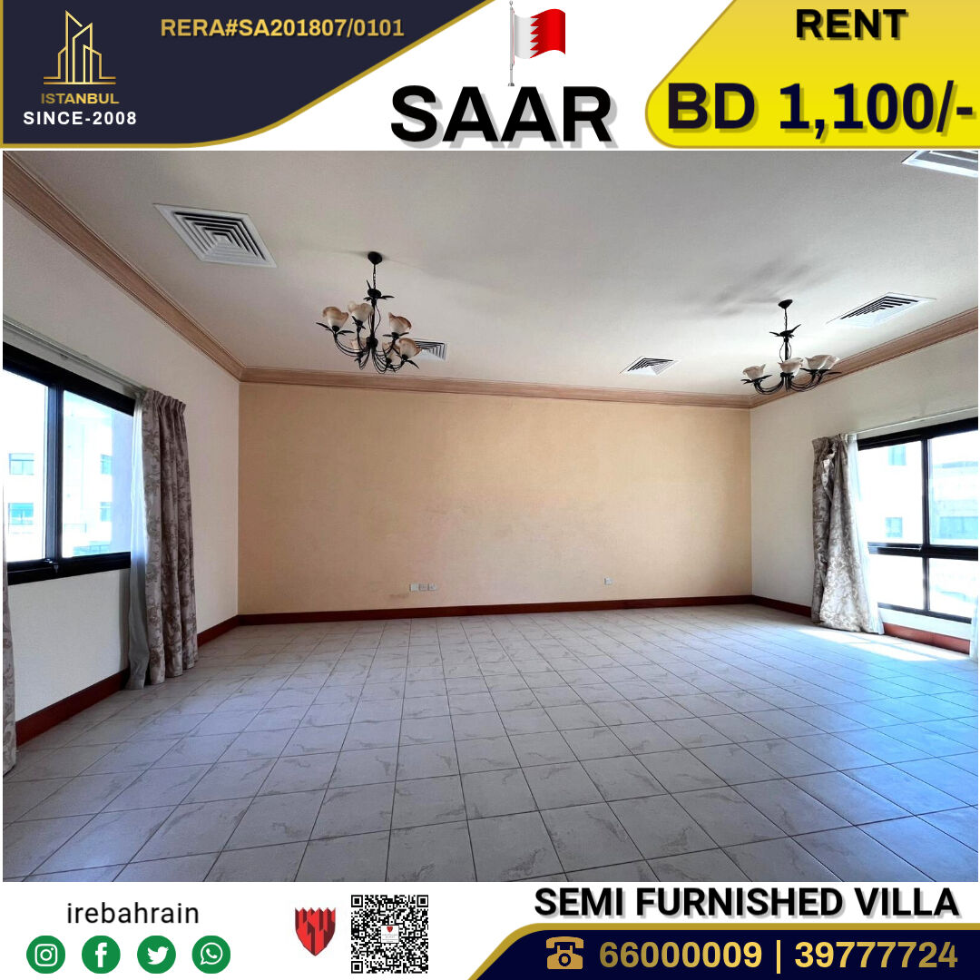 Saar, Villas, BHD 1100,  Semi Furnished Luxury Villa For Rent In Saar