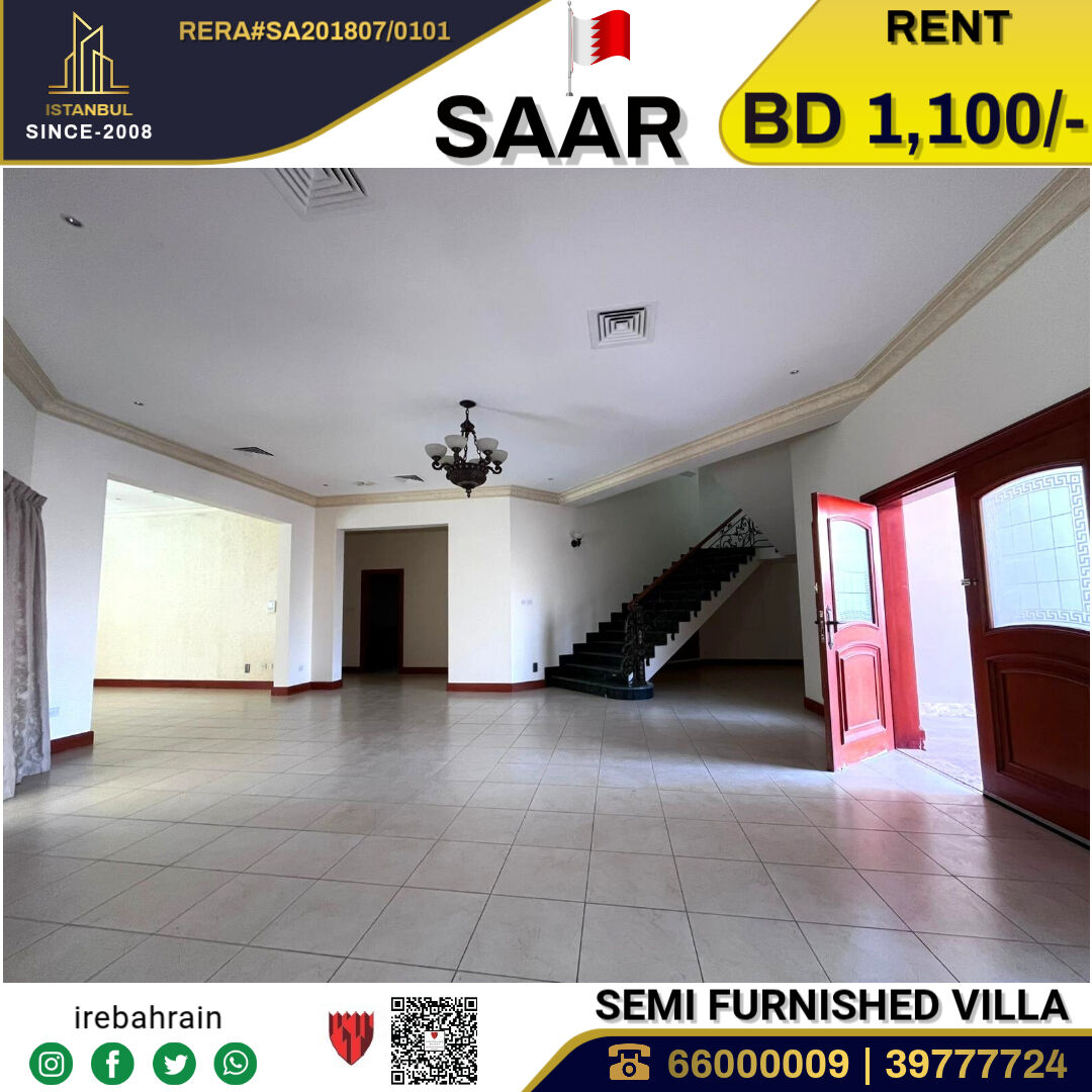 Saar, Villas, BHD 1100,  Semi Furnished Luxury Villa For Rent In Saar