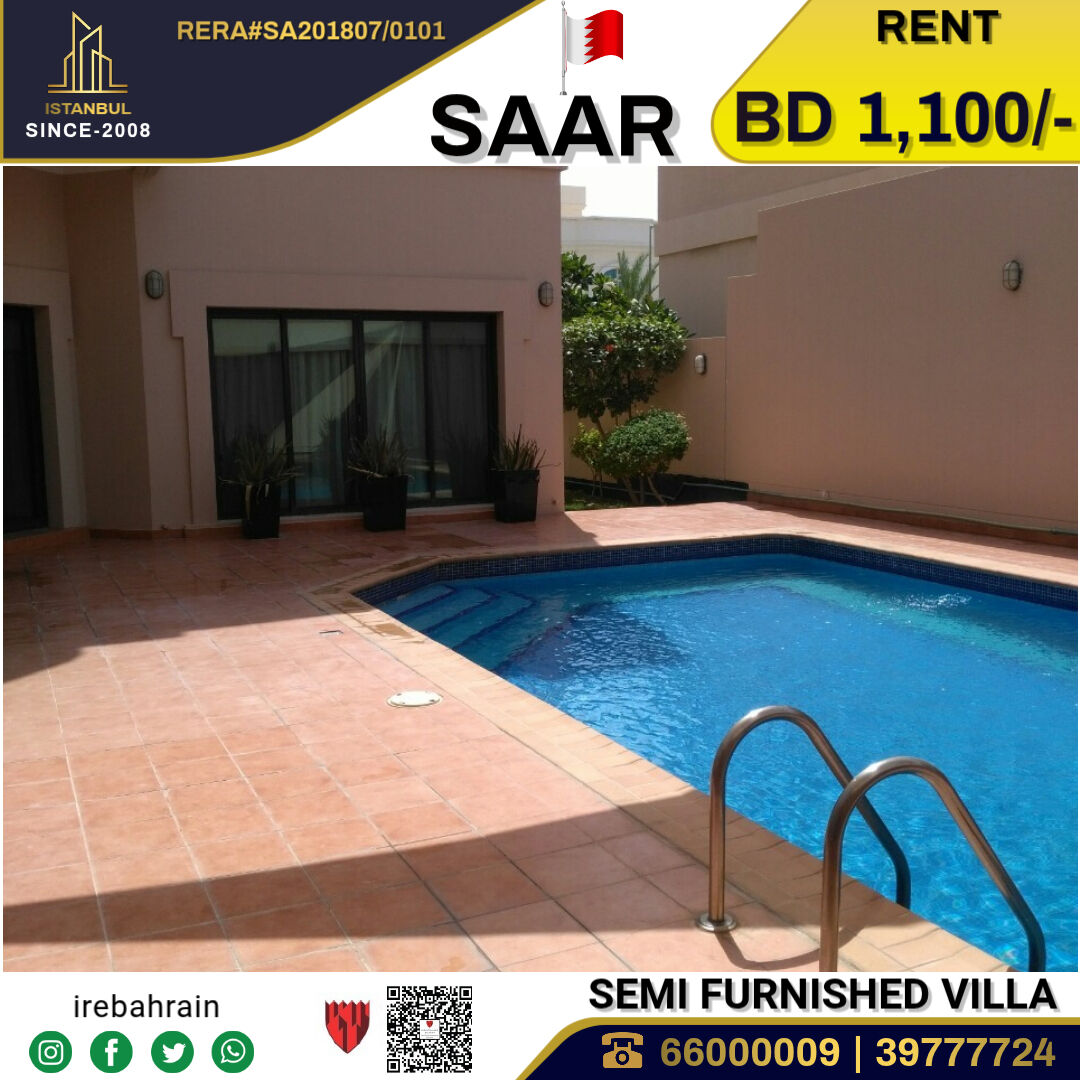 Saar, Villas, BHD 1100,  Semi Furnished Luxury Villa For Rent In Saar