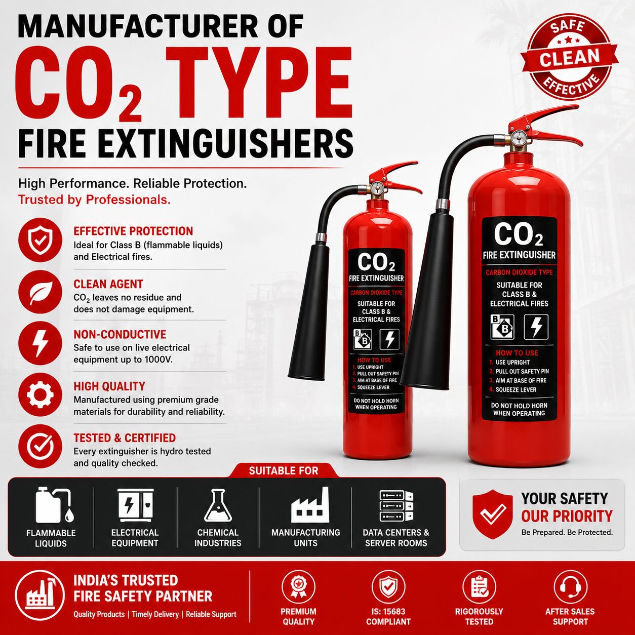 New Delhi, Business, Manufacturer Of CO2 Type Fire Extinguishers