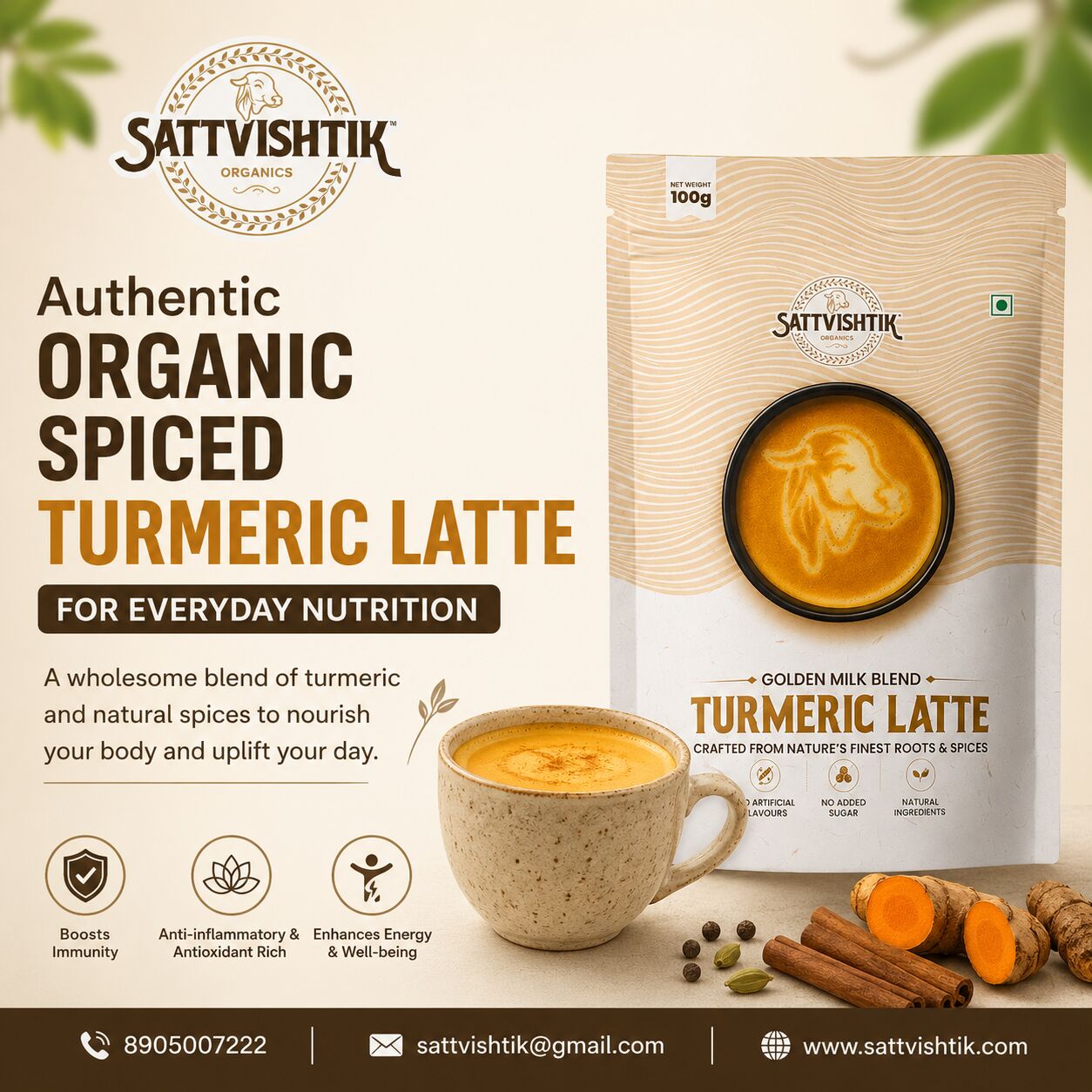 Ahmedabad, Business, Authentic Organic Spiced Turmeric Latte For Everyday Nutrition
