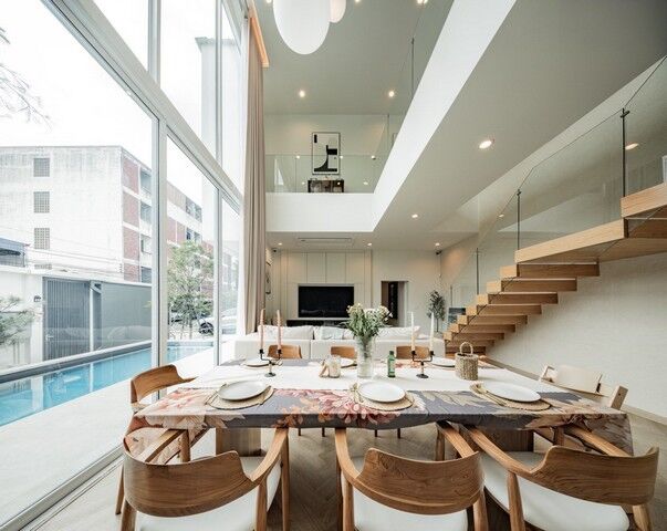 Bangkok, Real Estate For Sale, THB 30000000,  3 BR,  100 Sq. Feet,  New Detached House For Sale With A Minimalist Style Swimming Pool Good Location, Easy To