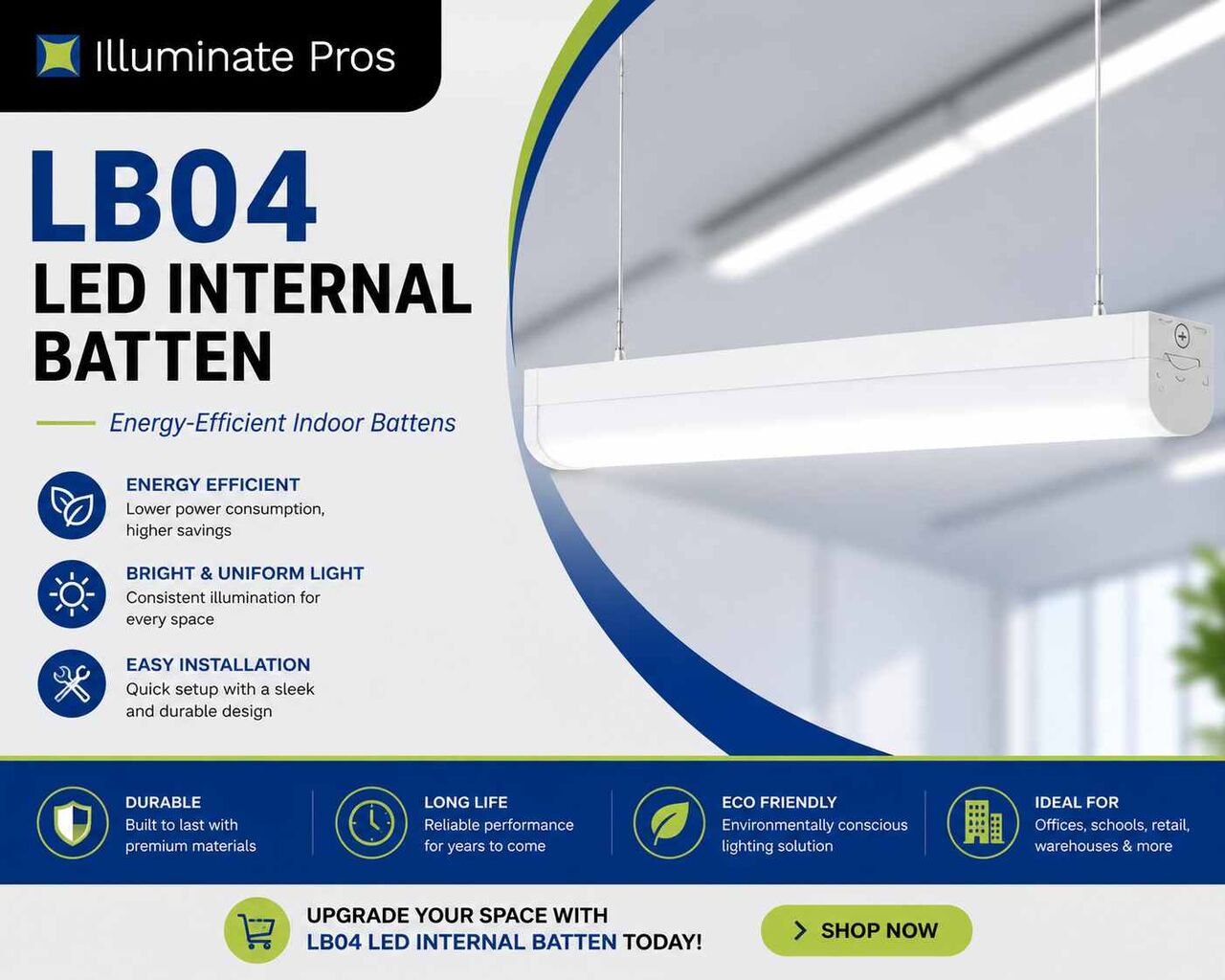 Sydney, Electronics, AUD 51,  LB04 LED Internal Batten | Energy-Efficient Indoor Battens