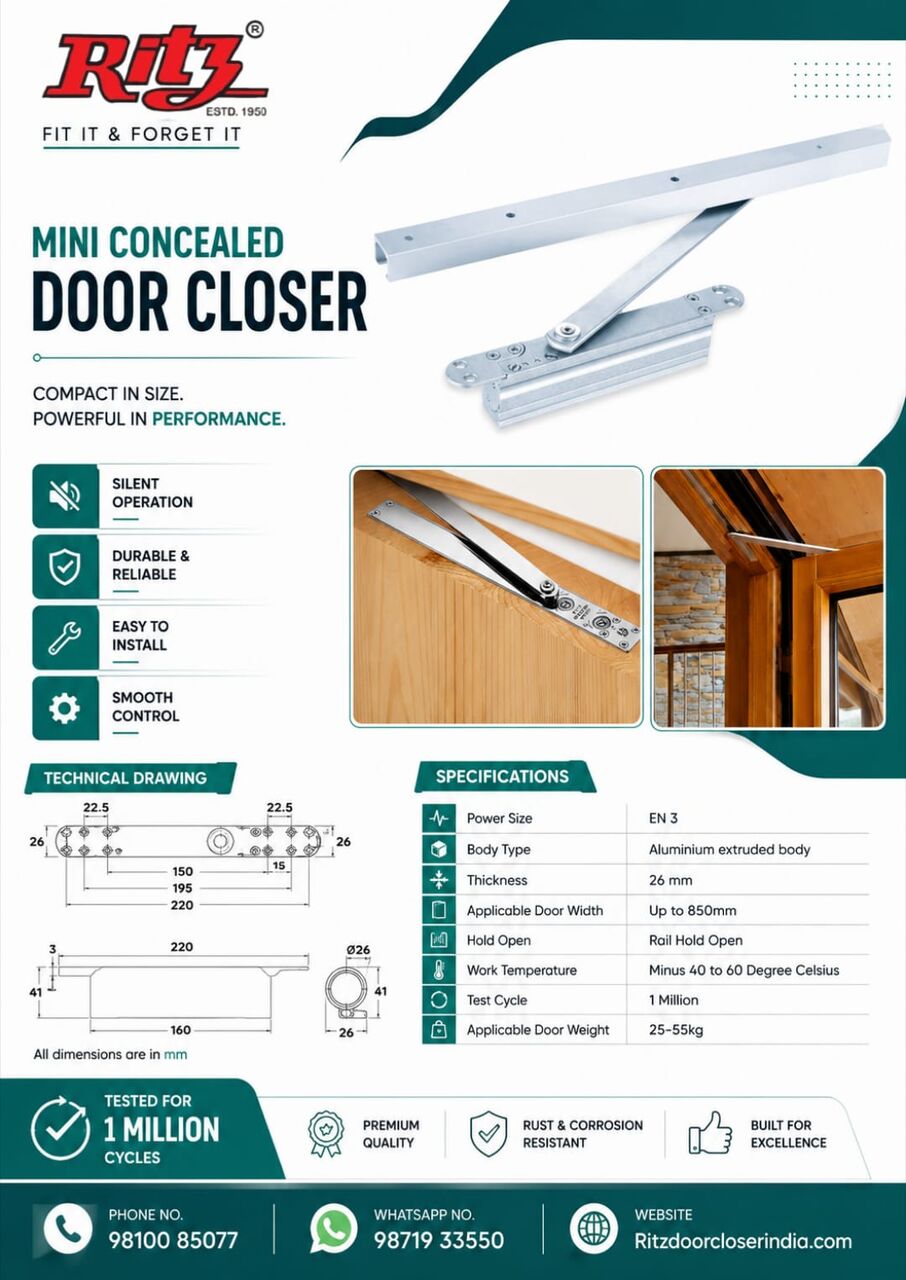 Mumbai, Heavy Equipment, Mini Concealed Door Closer