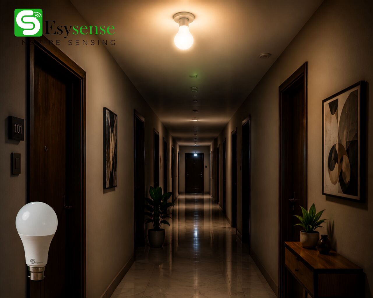 Noida, Electronics, Motion Sensor Bulb: Automate Your Balcony & Corridor Lighting | Esysense