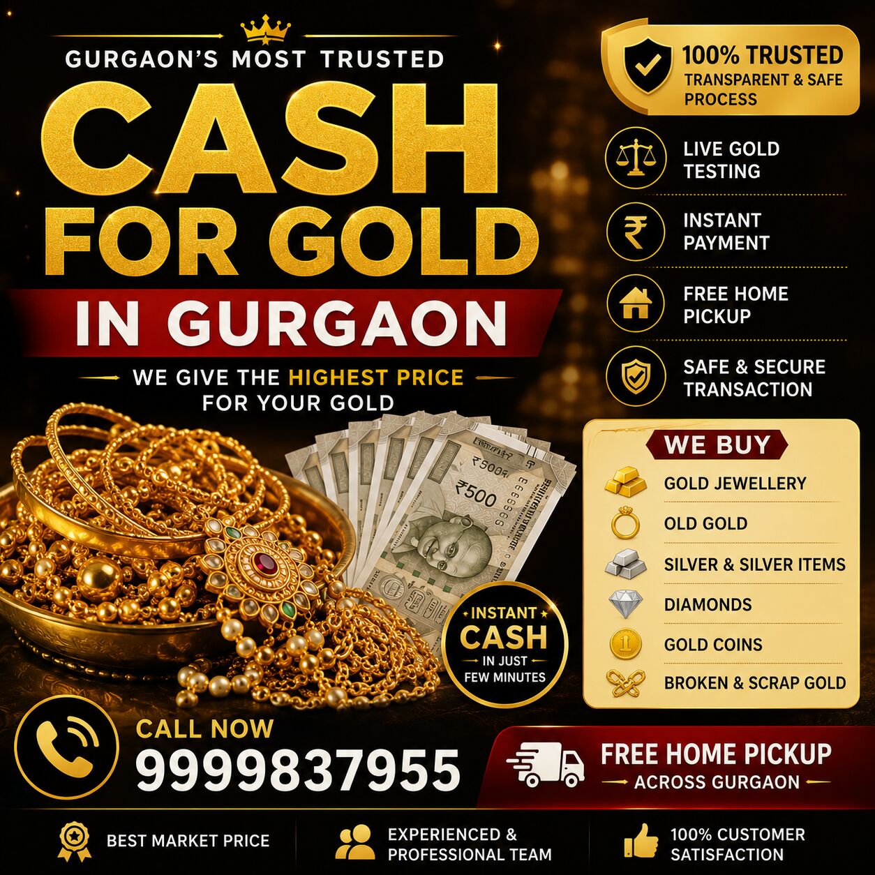 Gurgaon, Items Wanted, Need Cash For Gold In Gurgaon Urgently?