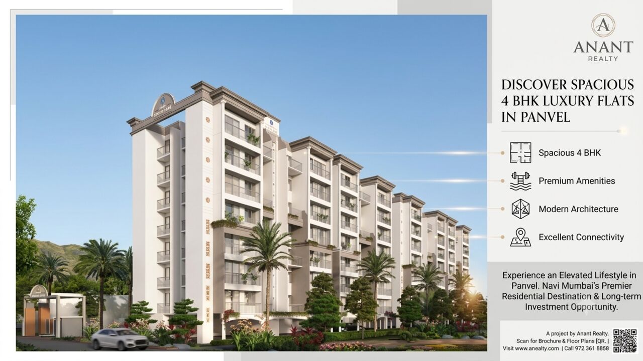Navi Mumbai, Apartments, Flats, Houses & Villas, 4 BHK Luxury Flats In Panvel | Premium Homes By Anant Realty