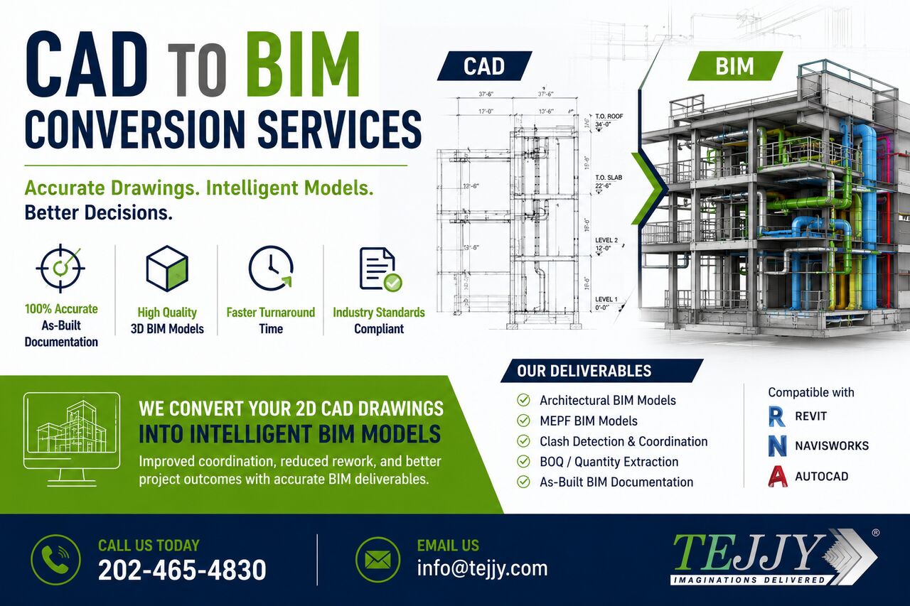 New York, Construction, Convert Your 2D CAD Drawings Into Intelligent BIM Models | CAD To BIM Services USA