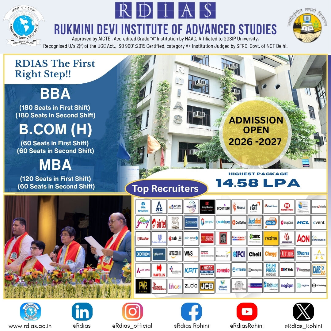 New Delhi, Education, Best BBA Colleges In Delhi For Management Education & Placements - RDIAS