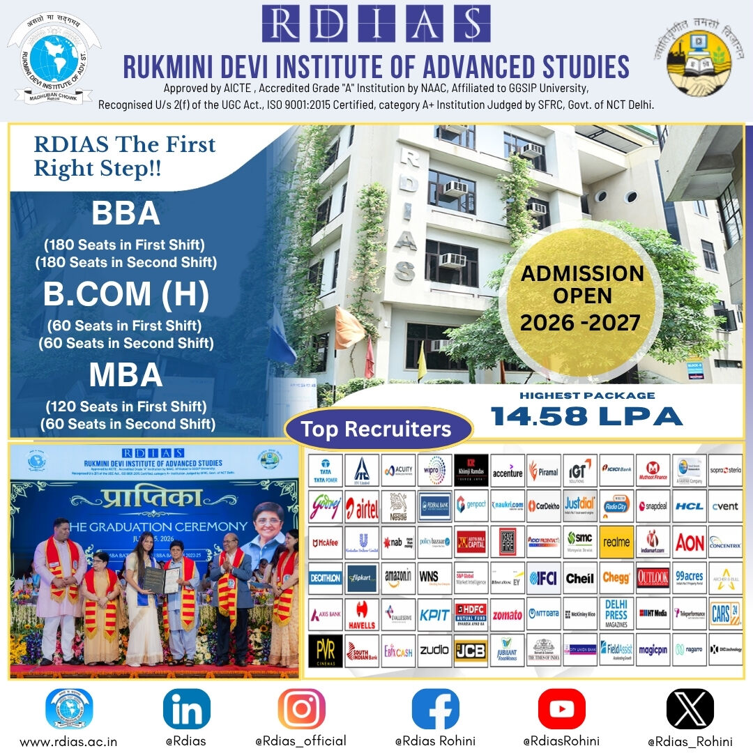 Rohini, Education, Best GGSIPU Affiliated MBA, BBA & B.Com (H) College In Delhi NCR - RDIAS