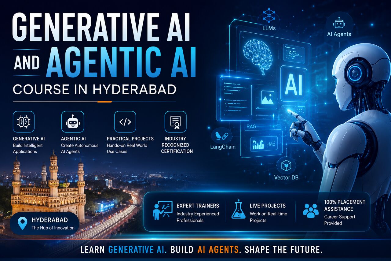 Hyderabad, Education, Generative AI And Agentic AI Course In Hyderabad