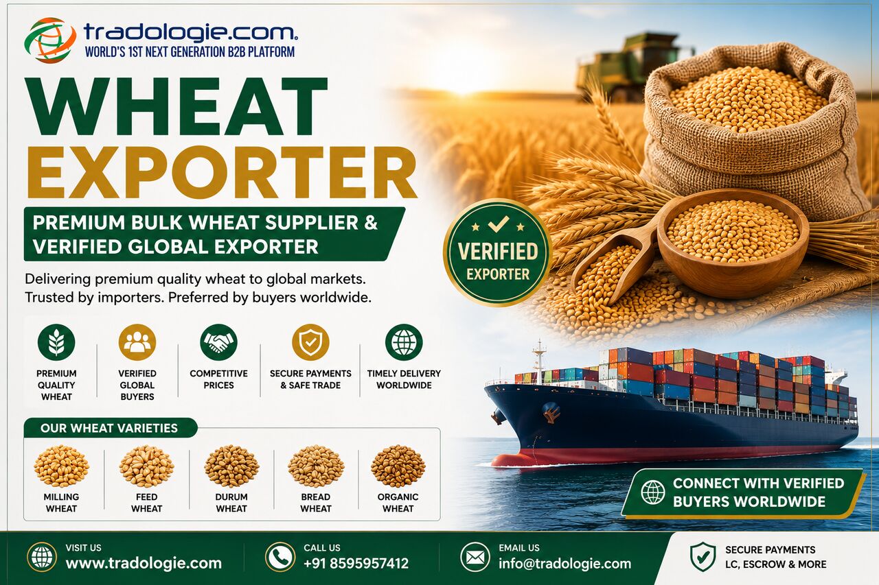 Lucknow, Food, INR 45,  Wheat Exporter | Premium Bulk Wheat Supplier & Verified Global Exporter