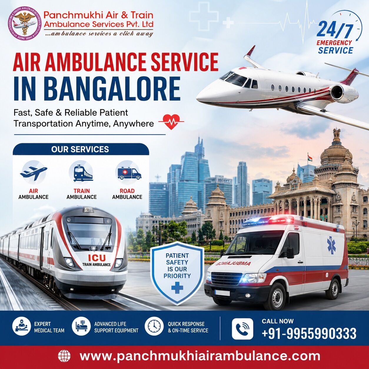 Bangalore, Health, Use Panchmukhi Air Ambulance Service In Bangalore; It