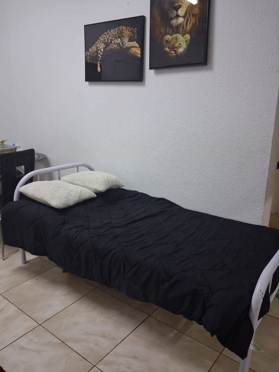 Dammam, Furniture, SAR 190,  SINGLE IRON BED WITH MATRESS  SR 190 GOOD CONDITION