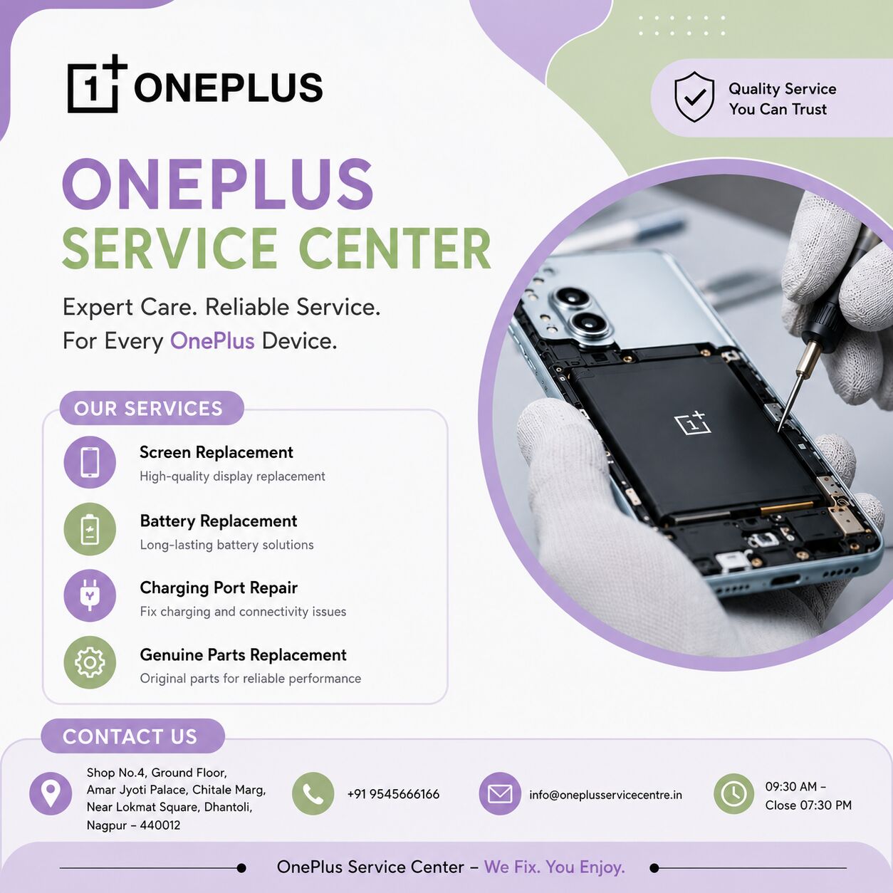 Nagpur, Business, Expert OnePlus Smartphone Repair Services