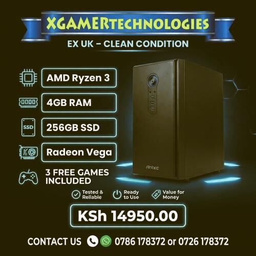 Nairobi, Computers, KES 14950,  Regenerated Ryzen 3 Desktop With Radeon Vega GPU