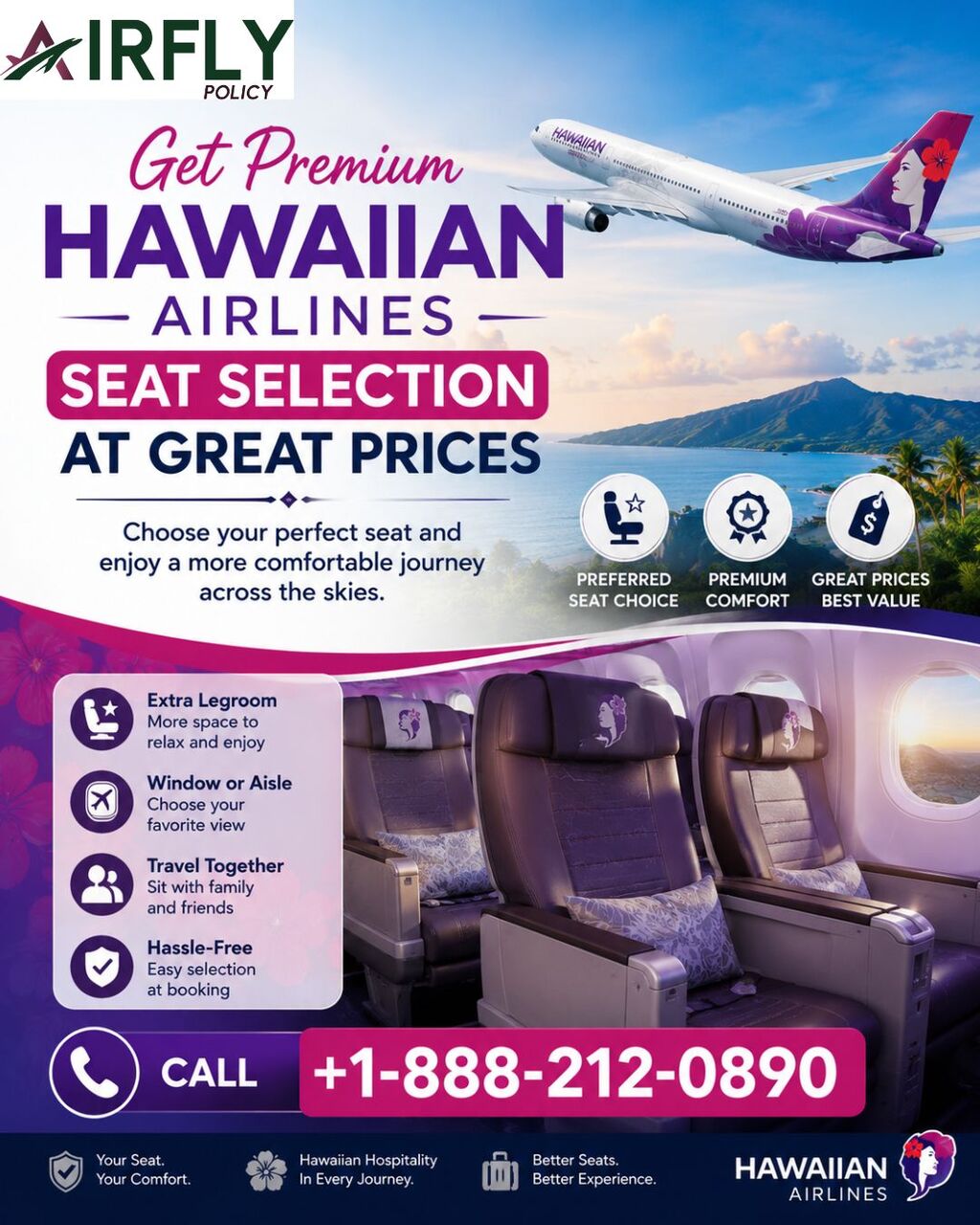 New York, Marketing, Get Premium Hawaiian Airlines Seat Selection At Great Prices