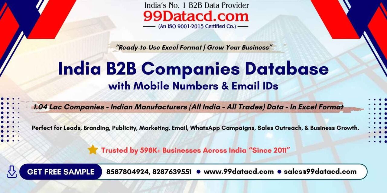 New Delhi, Business, Get List Of Companies In India With Free Sample Data