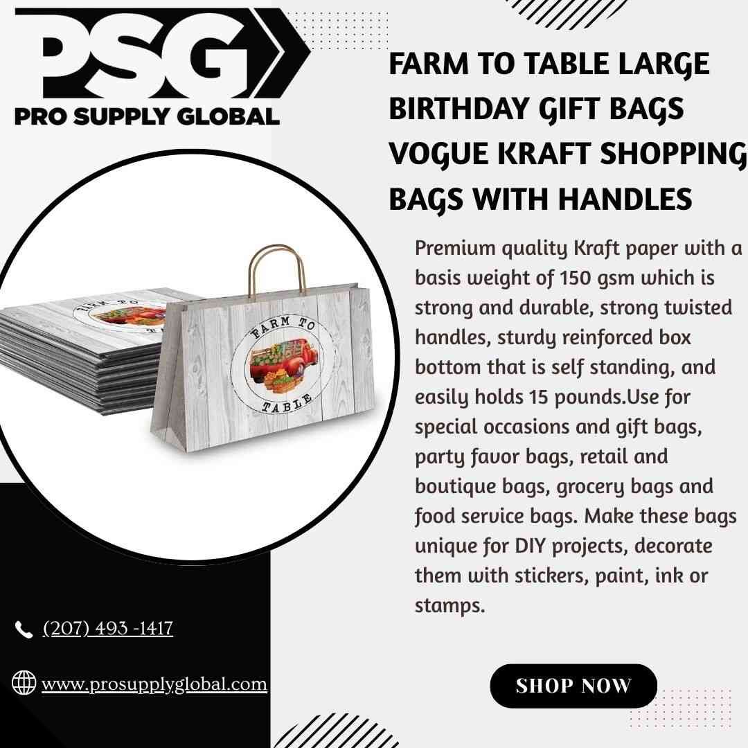 New York, Materials, USD 5,  Premium Kraft Paper Bags With Handles