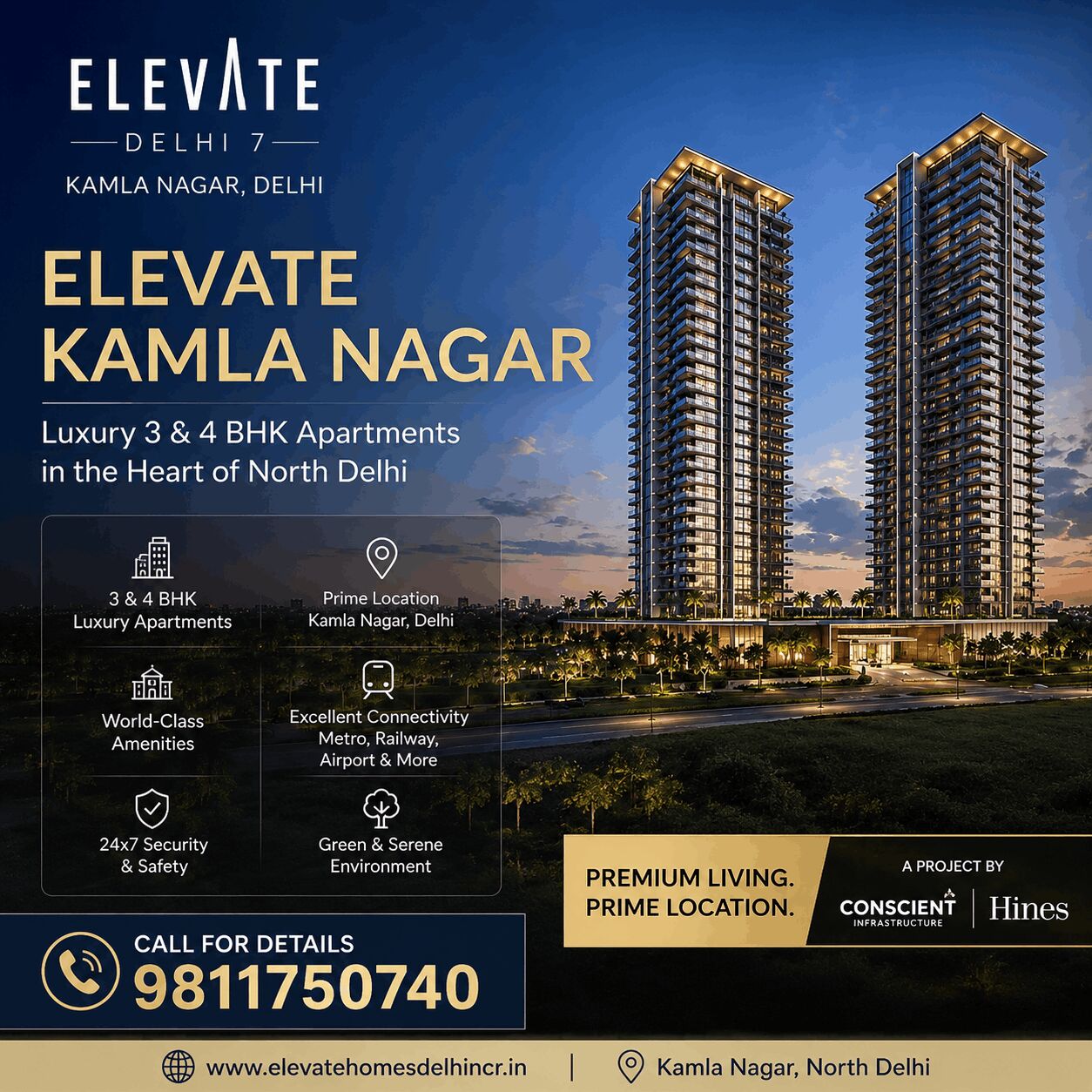 New Delhi, Real Estate, Elevate Kamla Nagar | Luxury 3 & 4 BHK Apartments In Delhi