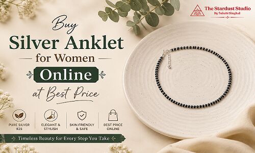 Gurgaon, Household Items, INR 1666,  Buy Silver Anklet For Women Online At Best Price | The Stardust Studio