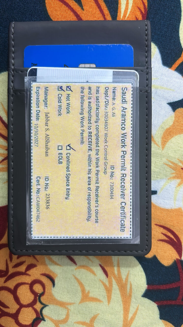 Dammam, Job Seekers, Aramco Approved (WPR) Work Permint Receiver