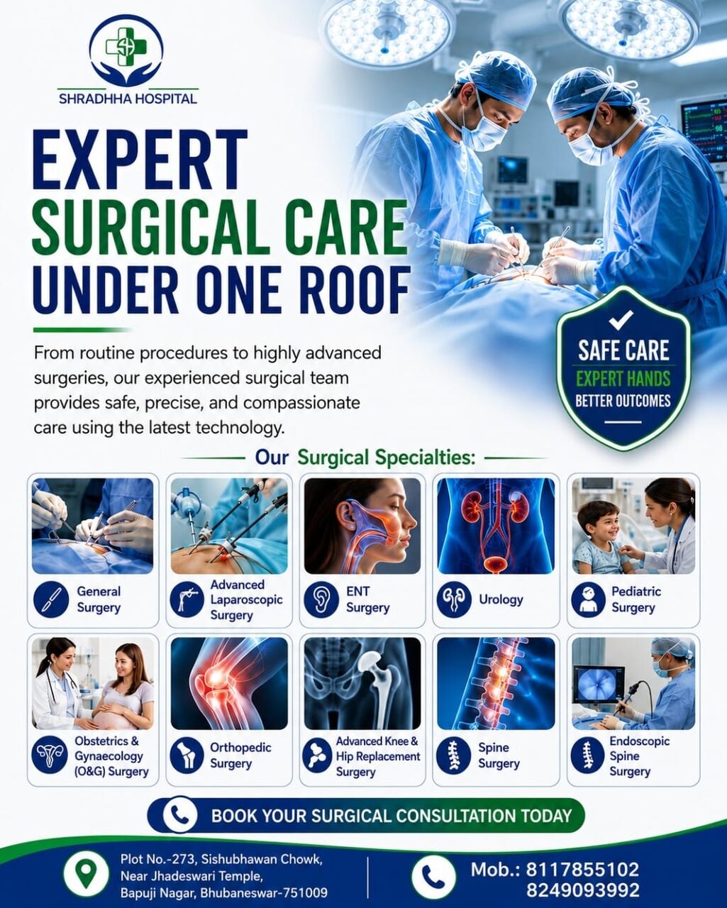 Bhubaneswar, Health, Expert Surgical Care Under One Roof | Shradhha Hospital Bhubaneswar