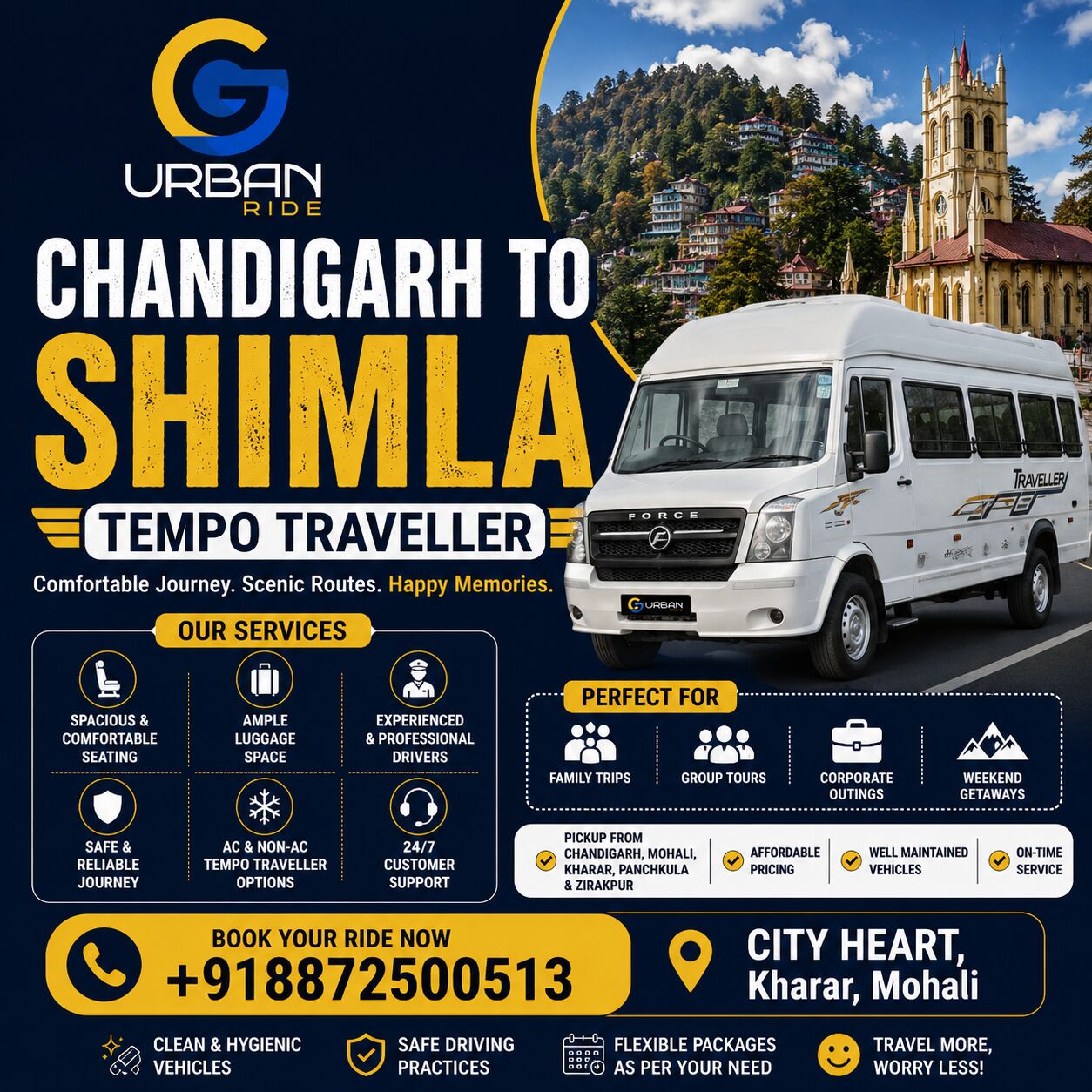 Chandigarh, Travel, Chandigarh To Shimla Tempo Traveller Booking &ndash; Luxury Travel For Groups