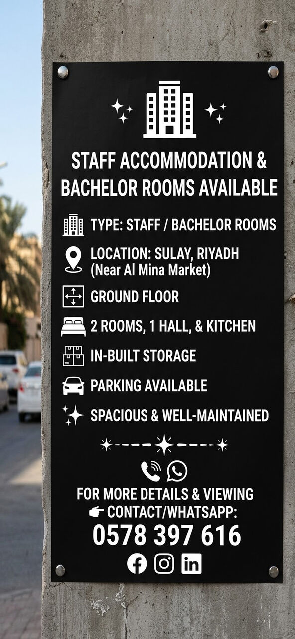 Riyadh, Apartments, Flats, Houses & Villas, Bachelor Flat
