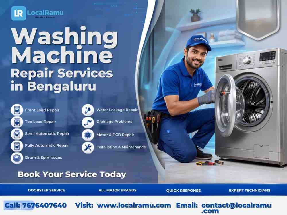 Bangalore, Appliance Repair, Get Your Washing Machine Fixed Today LocalRamu Bangalore