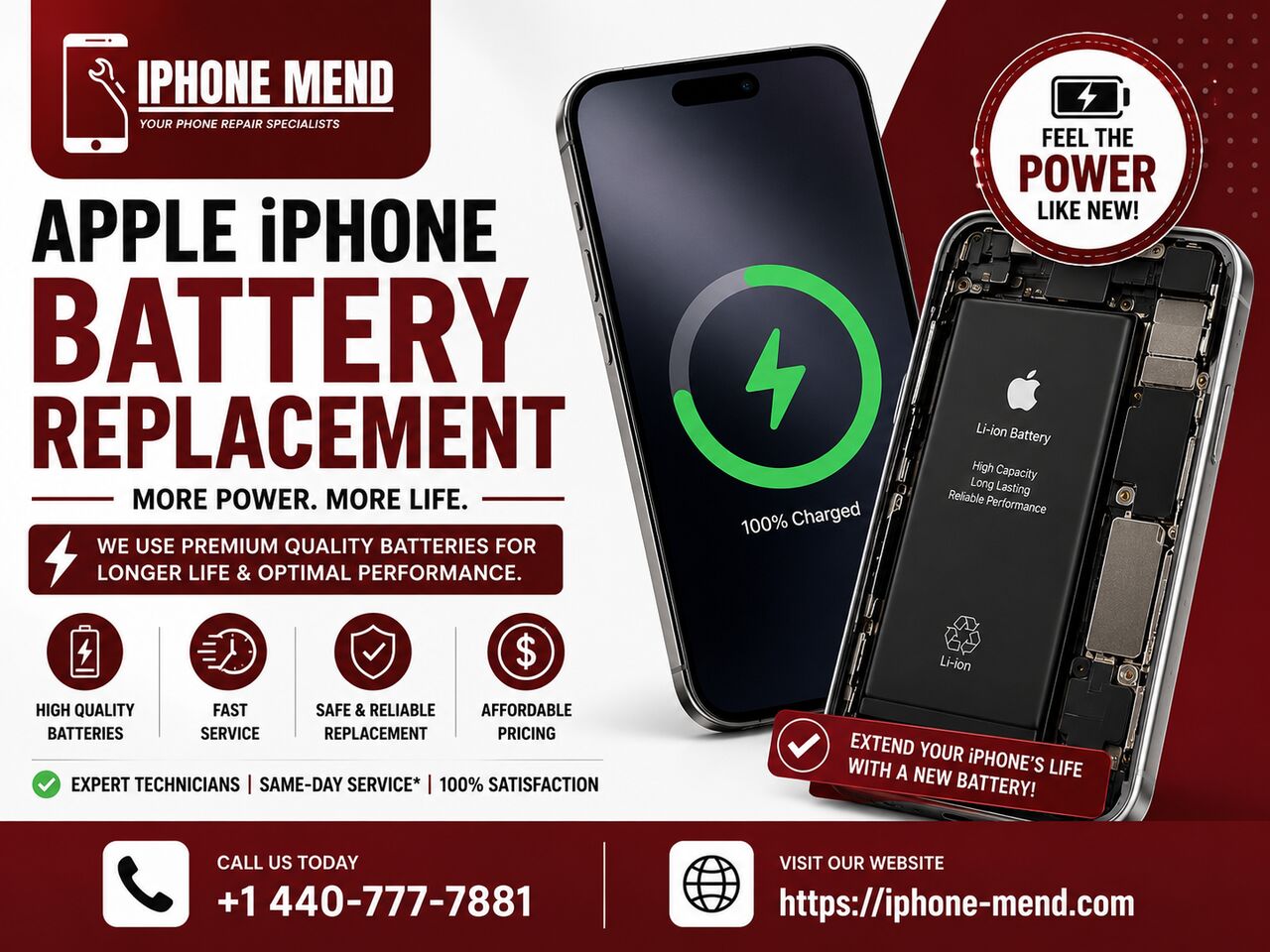 New York, Technical, Apple IPhone Battery Replacement | IPhone-Mend