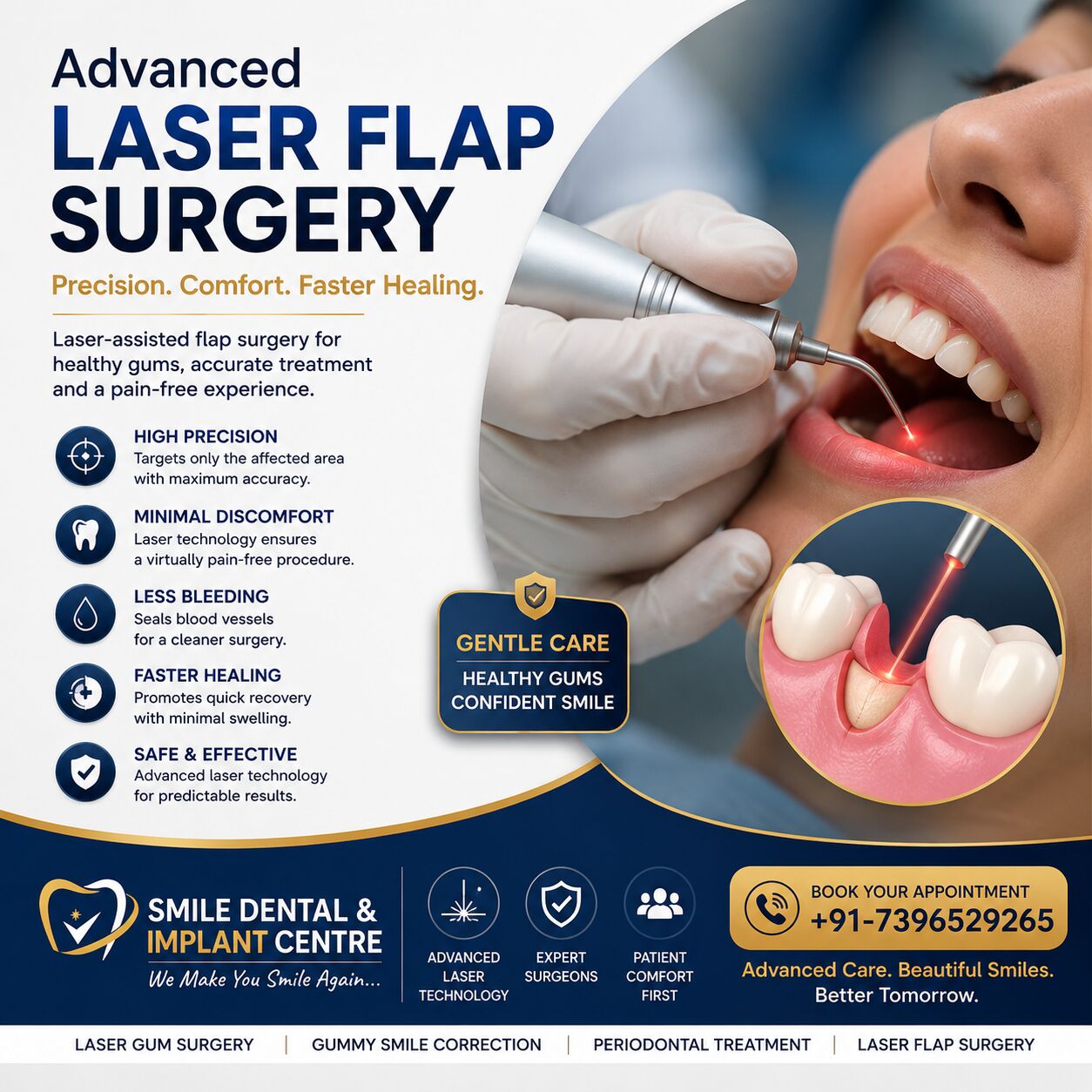Hyderabad, Dental, Say Goodbye To Bleeding Gums! Painless Laser Flap Surgery In AS Rao Nagar 🦷✨