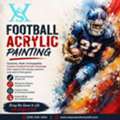 USD 80,  Football Acrylic Painting Custom Sports Artwork For Fans