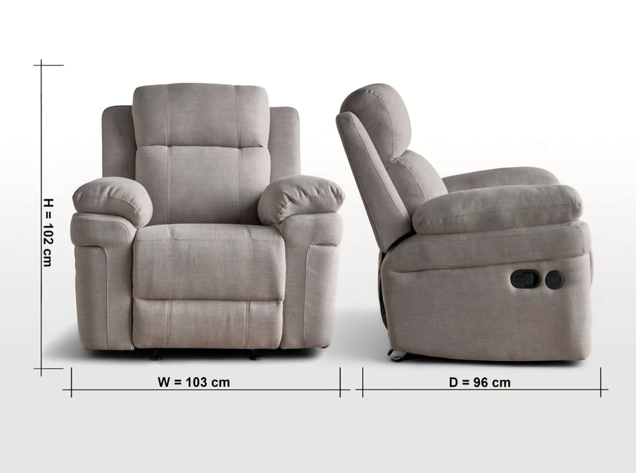 Khobar, Furniture, SAR 1000,  Cedric Rocking Recliner