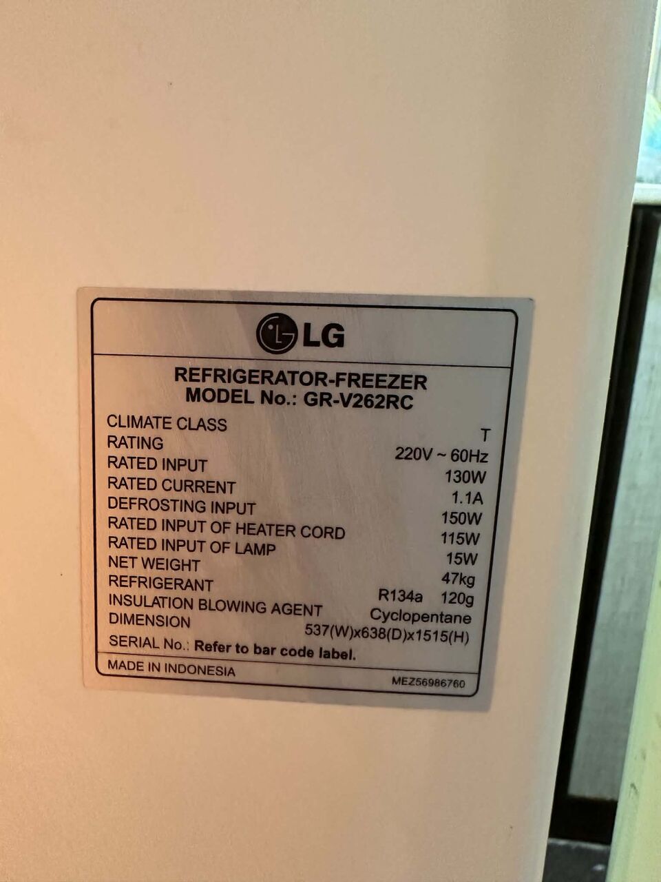 Al Dana, Appliances, SAR 400,  2 Door Refrigerator (LG)