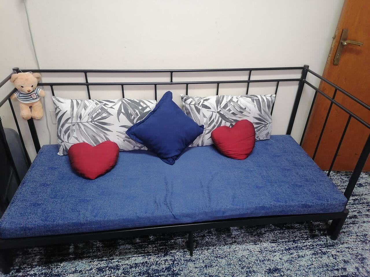 Khobar, Furniture, SAR 350,  Iron Bed 2 In 1 With Single Mattress