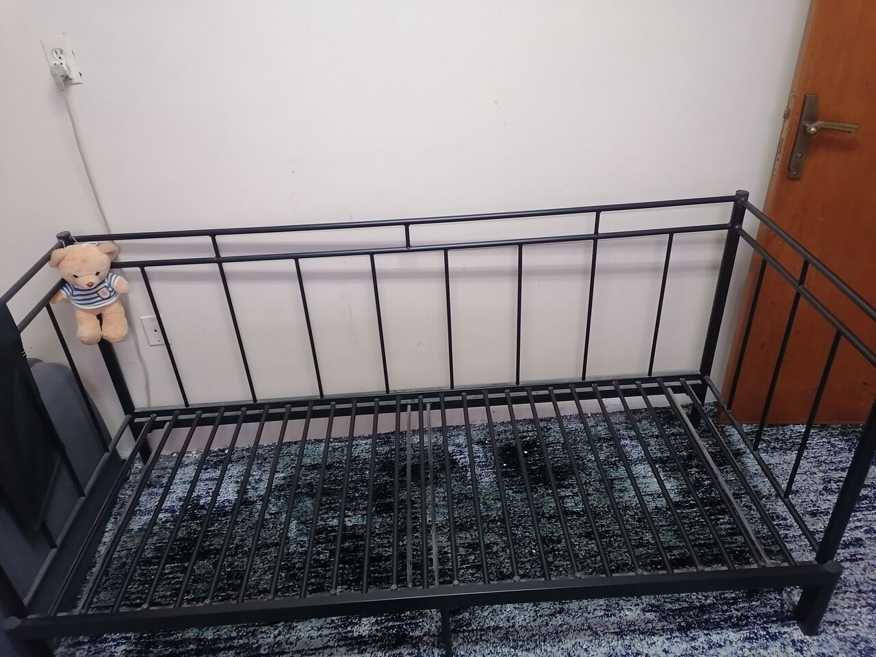 Khobar, Furniture, SAR 350,  Iron Bed 2 In 1 With Single Mattress